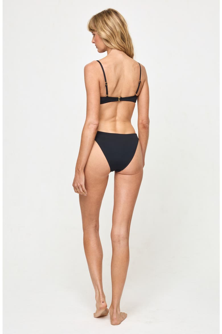 Dolce Full Bikini Bottoms, Alternate, color, BLACK/ CREAM