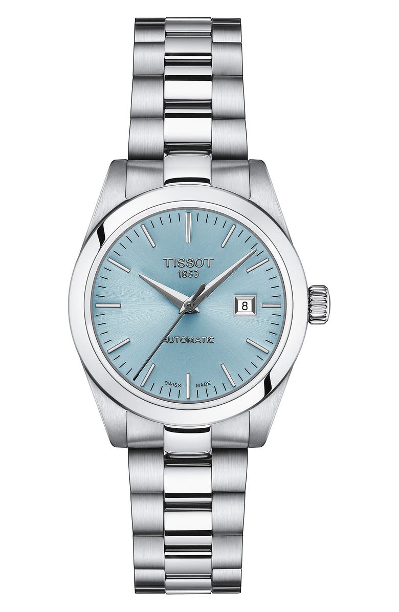 Tissot T-My Lady Automatic Bracelet Watch, 29.3mm, Main, color, Ice Blue
