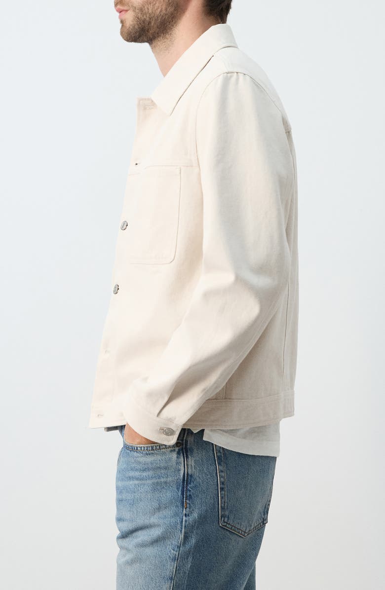 MANGO Cotton Denim Jacket, Alternate, color, Ecru
