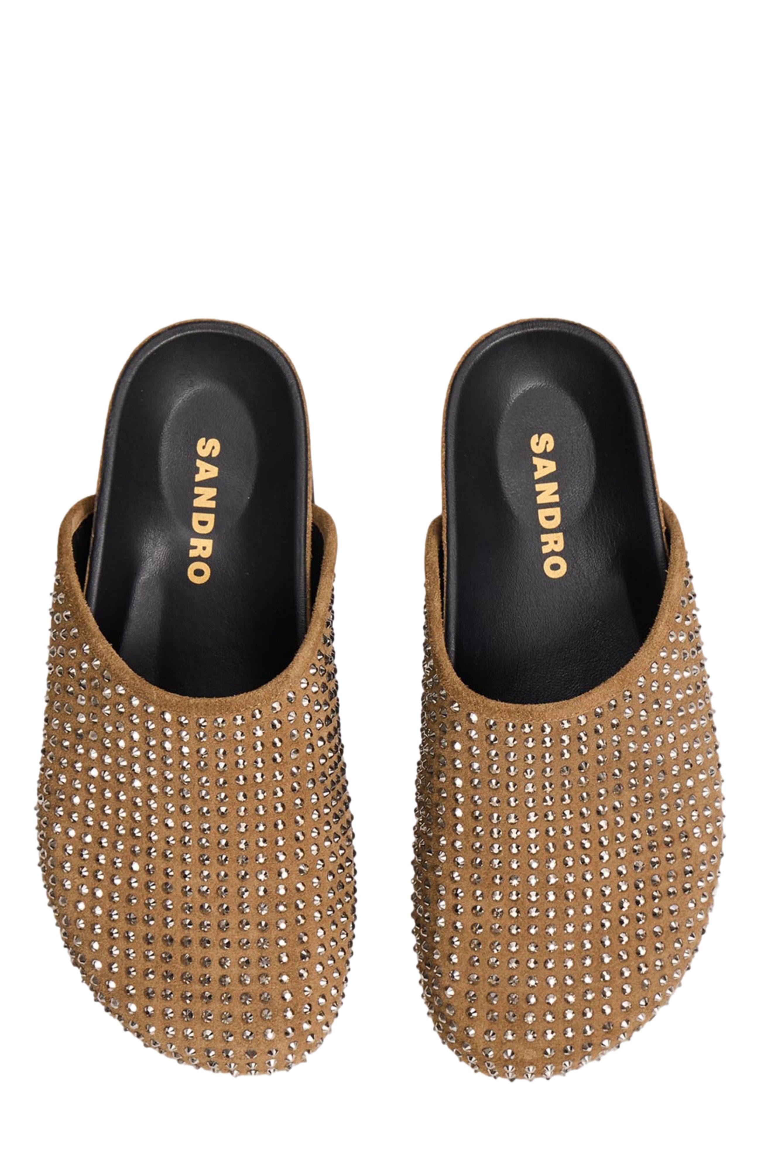SANDRO Rhinestone mules, Alternate, color, 
