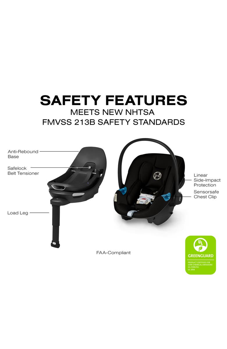 CYBEX Aton G2 Infant Car Seat with Swivel Load Leg Base, Alternate, color, Moon Black