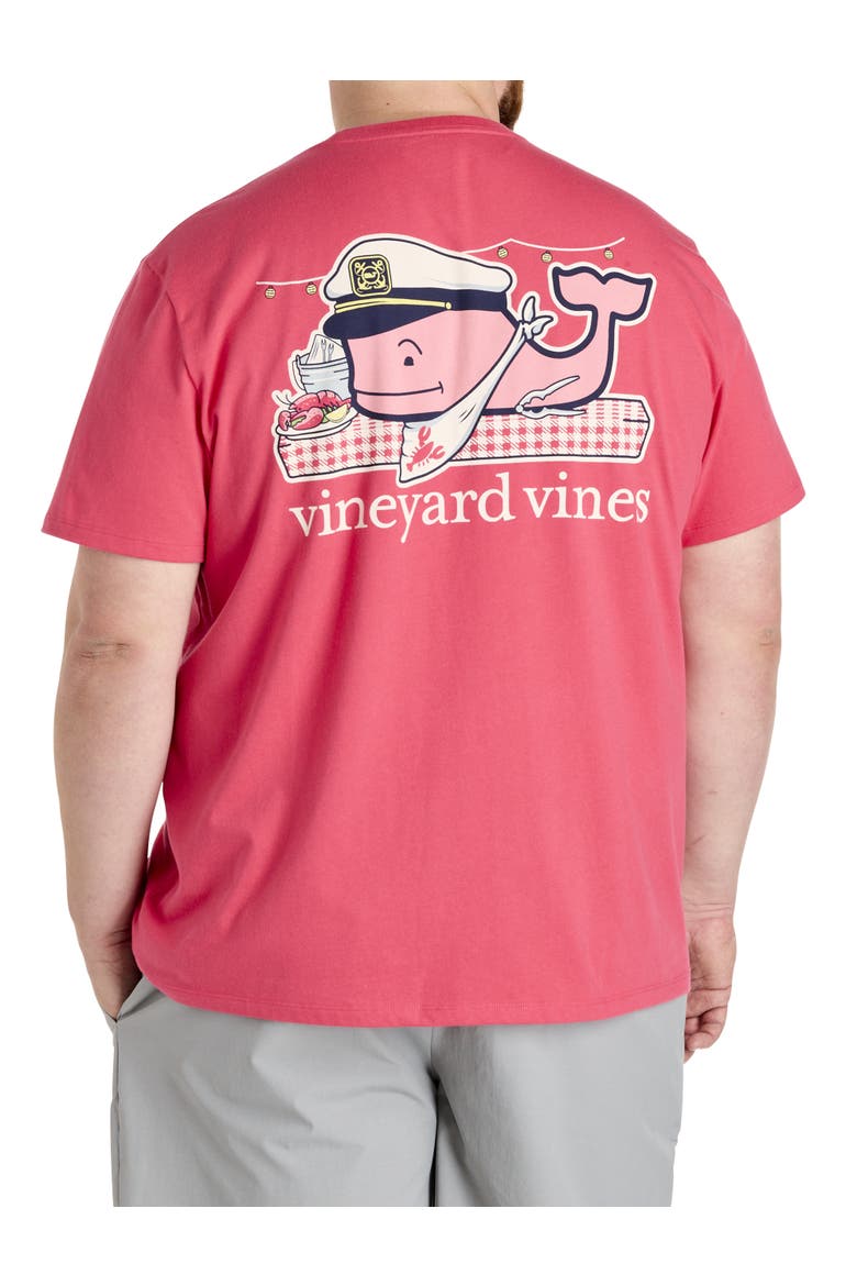 Big & Tall Lobster Bake Whale Graphic Tee, Alternate, color, SAILORS RED
