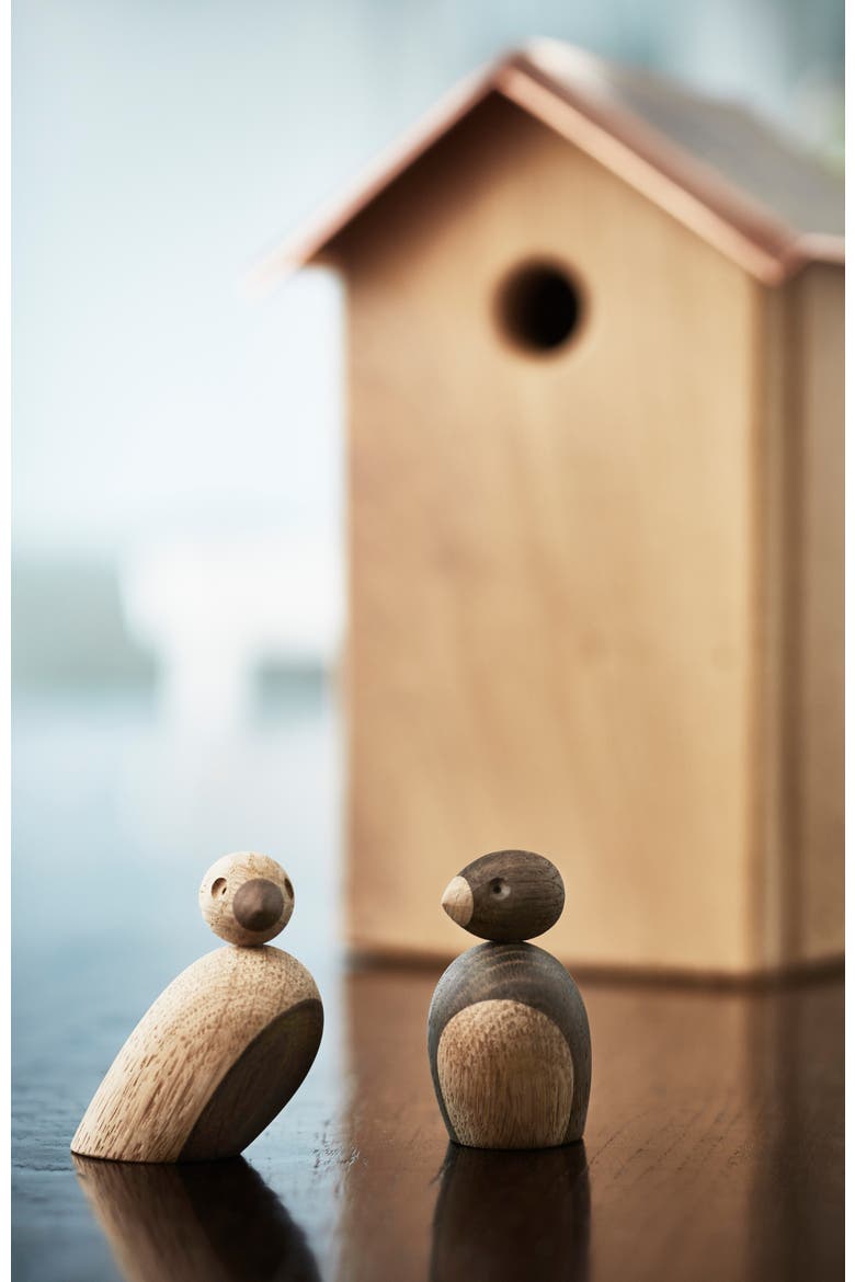 Kay Bojesen Pair of Sparrows, Alternate, color, Oak/Smoked Oak