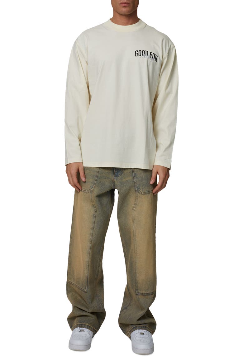 Oversized Long Sleeve Revival T-Shirt, Alternate, color, Ivory