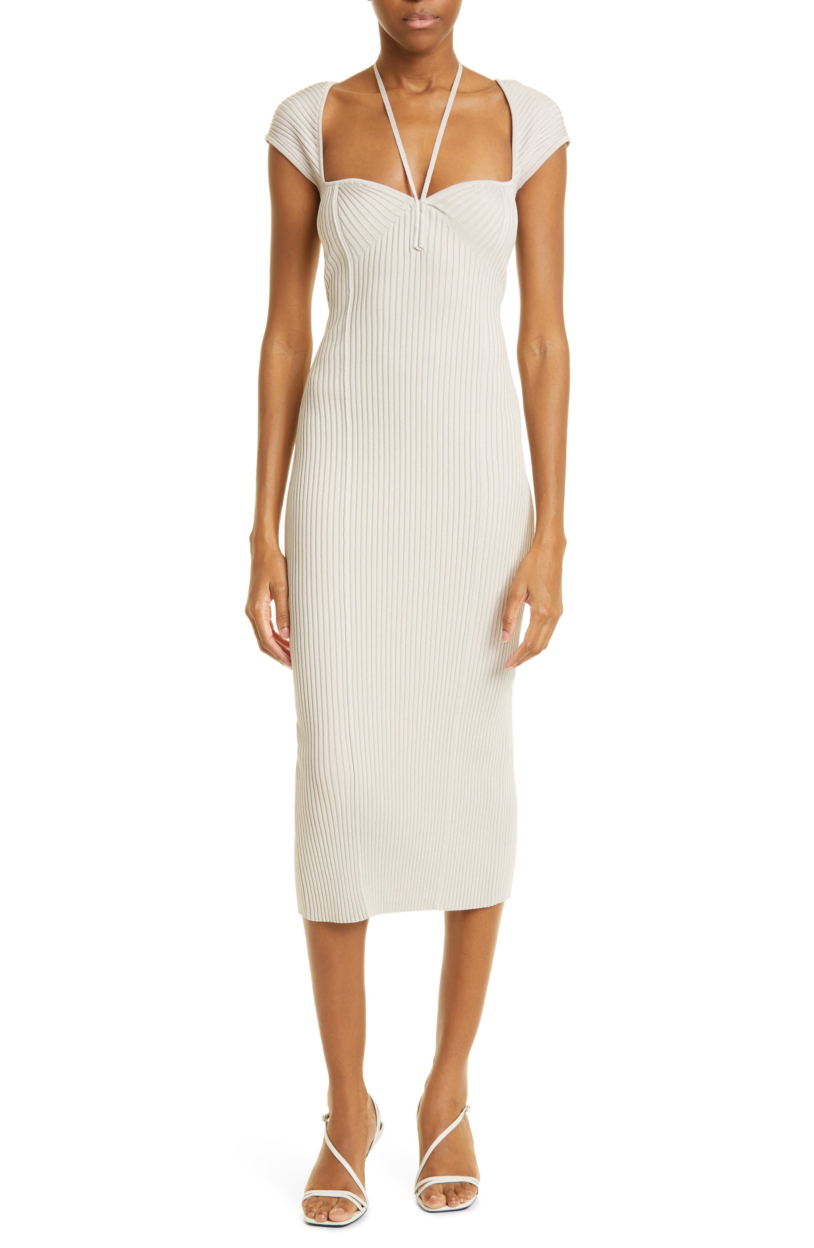 Simkhai Jonathan Simkhai Florence Cap Sleeve Rib Dress (Women ...