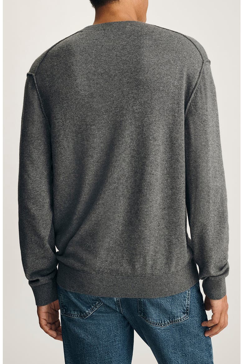 Lightweight Crewneck Sweater, Alternate, color, GREY MELANGE