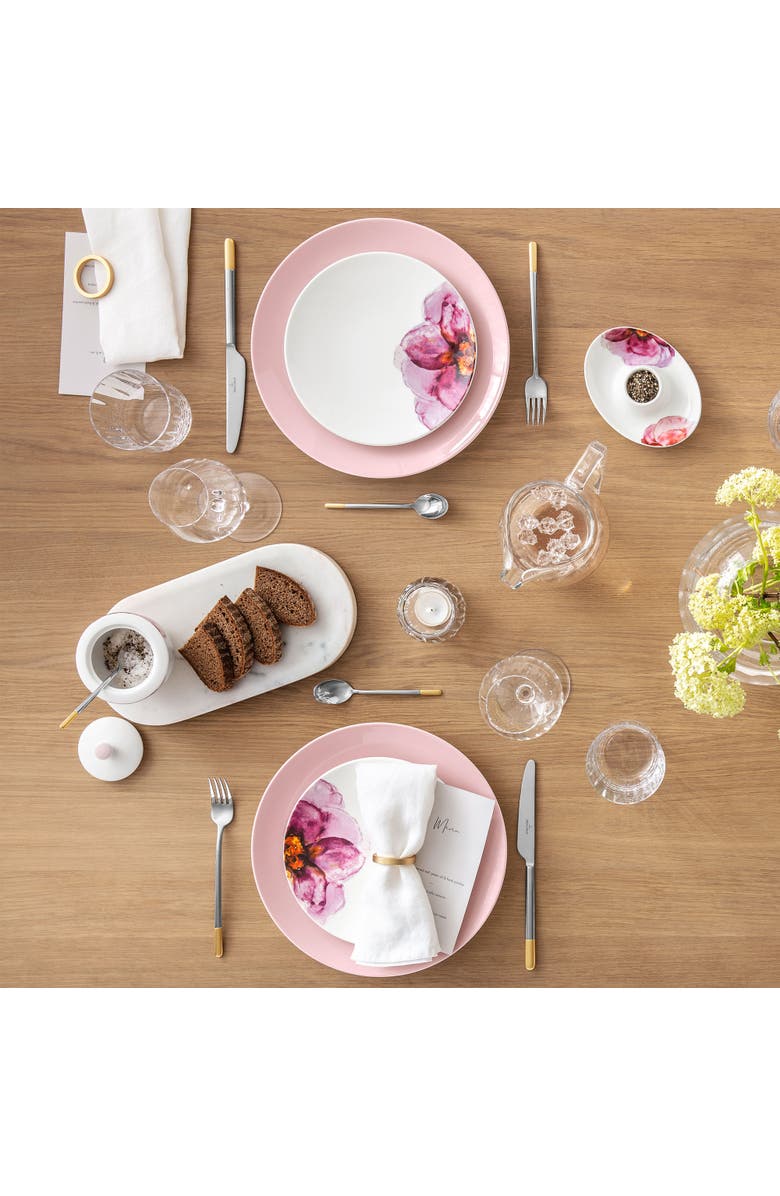 Villeroy & Boch Rose Garden Dinner Plate Coupe Pink, Alternate, color,