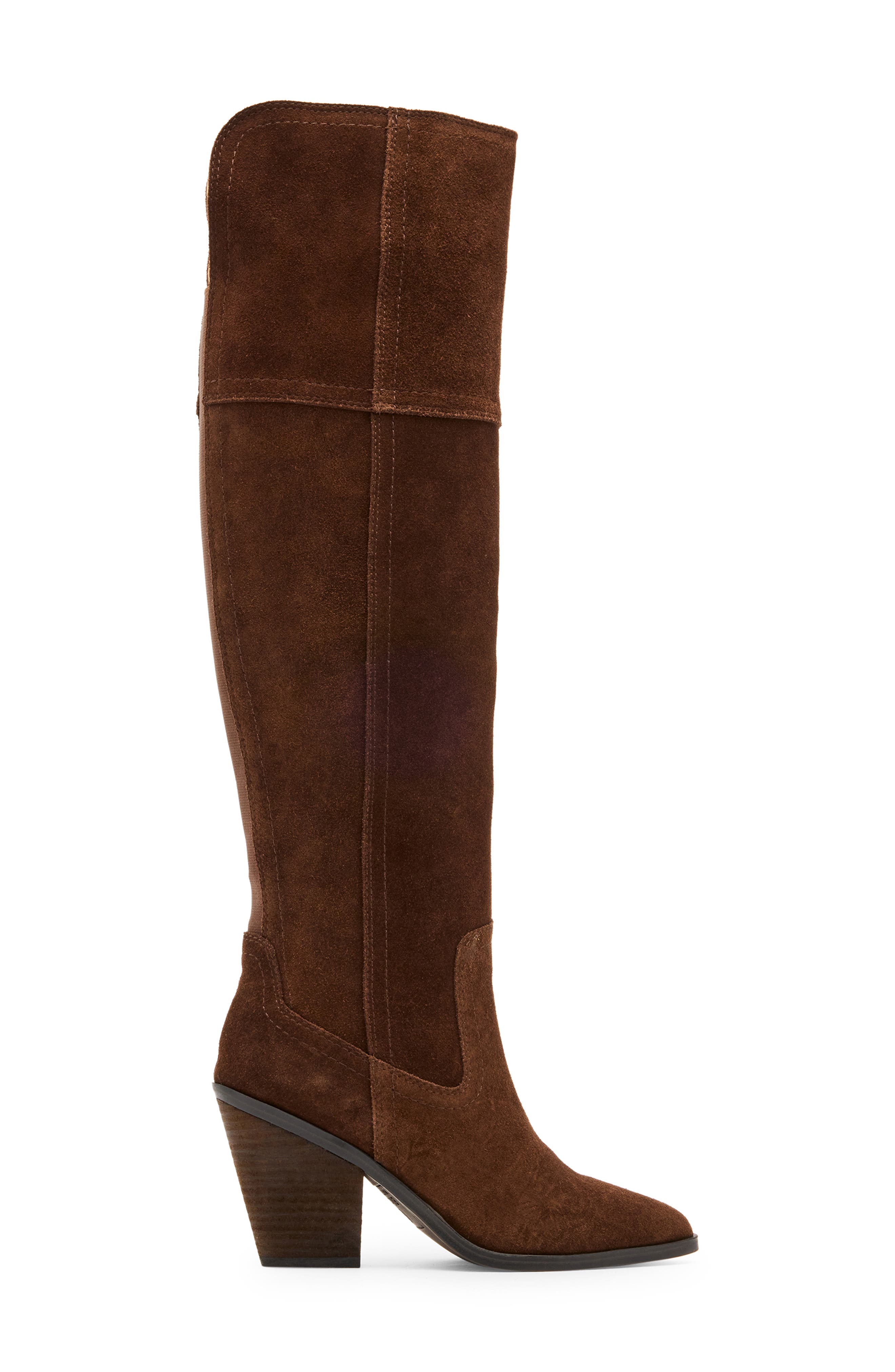 Windie Waterproof Over the Knee Boot, Alternate, color, CHOCOLATE SUEDE