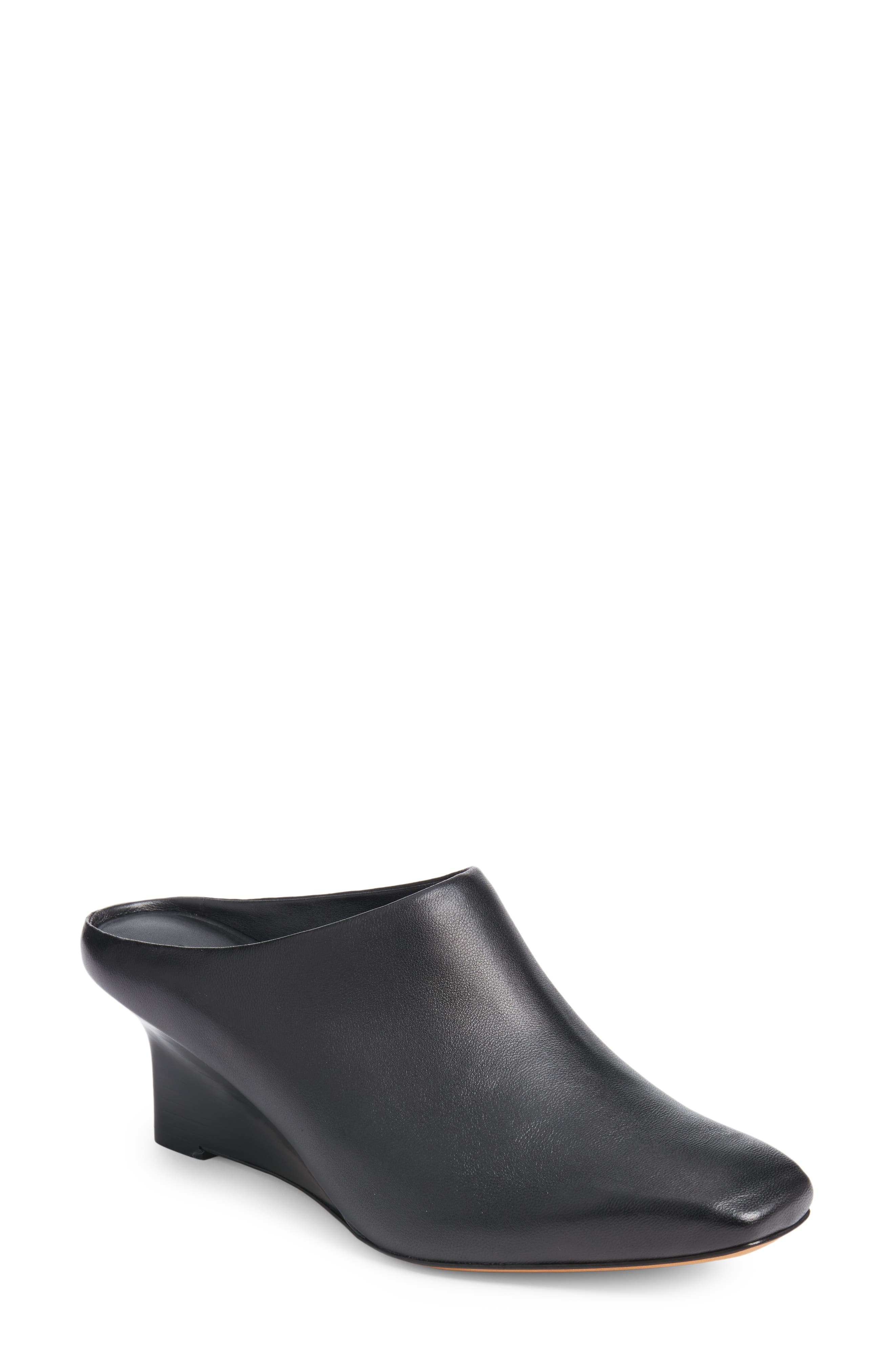 Benita Square Toe Clog, Main, color, BLACK
