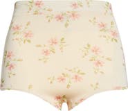Simone Rocha Tiny Flowers Knit Micro Shorts