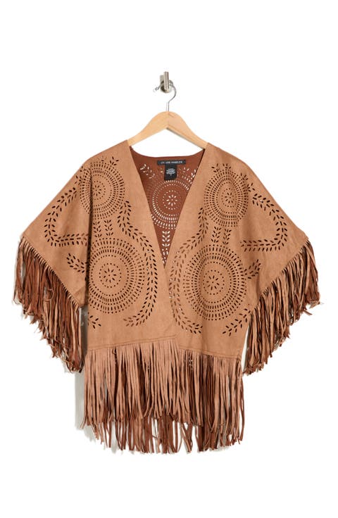Fringe Faux Suede Jacket