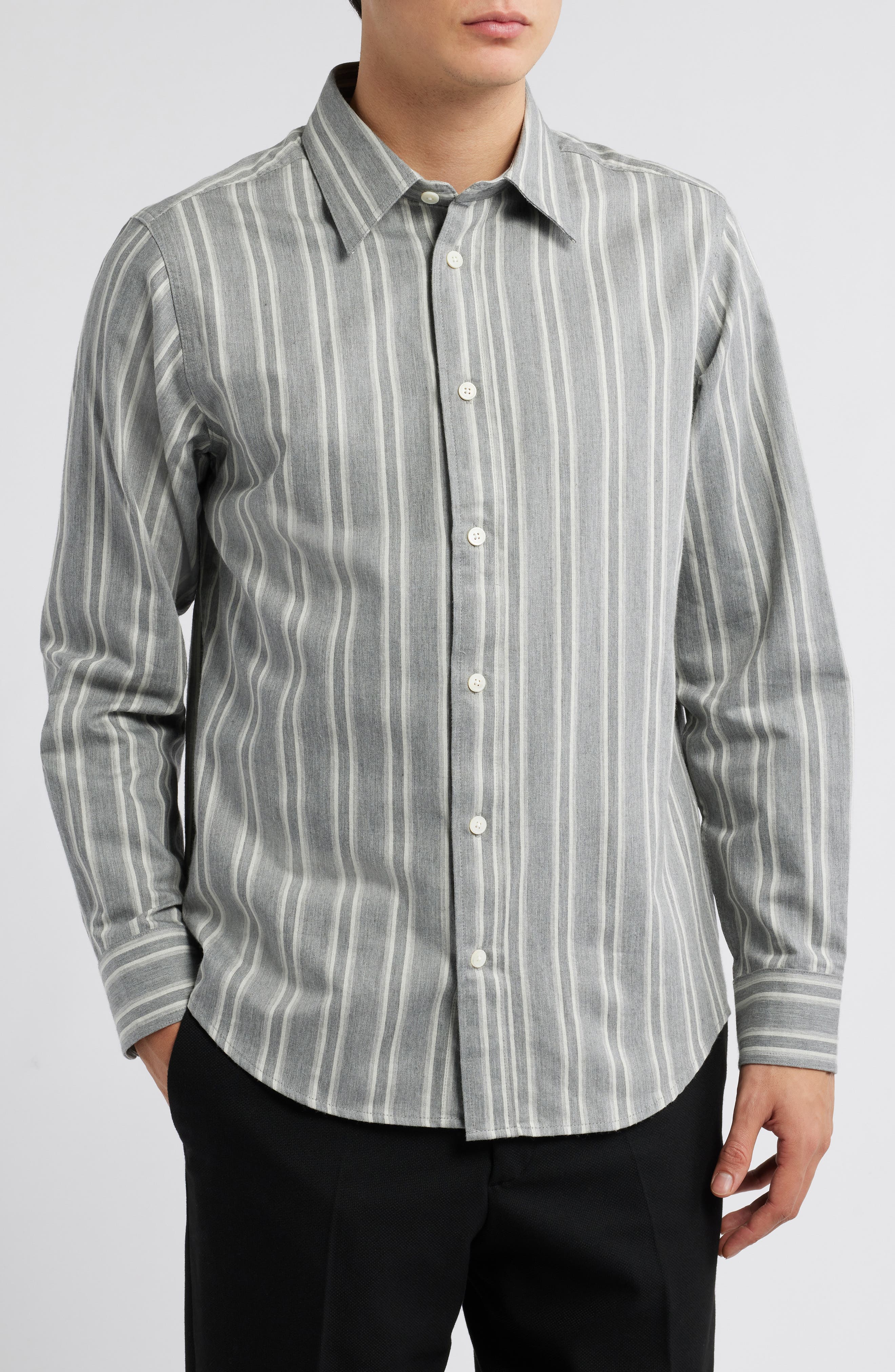 NN07 Colby 5332 Stripe Organic Cotton Button-Up Shirt