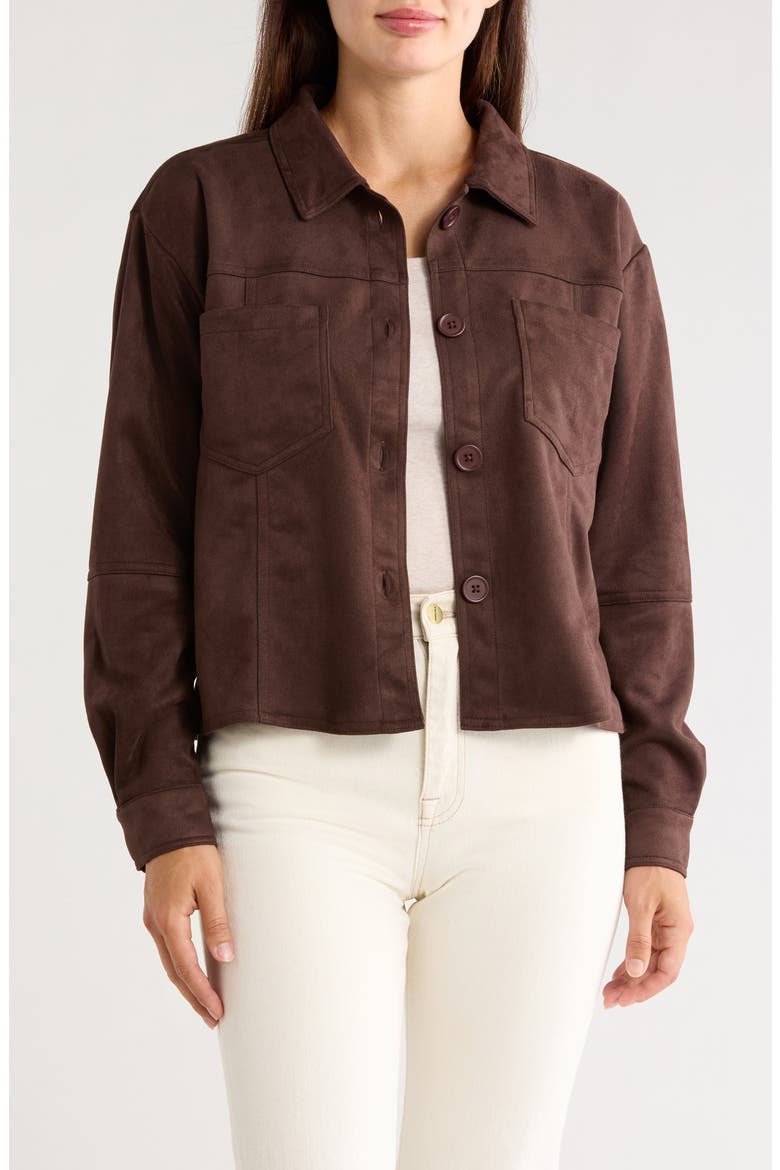 Shea Faux Suede Jacket, Main, color, JAVA