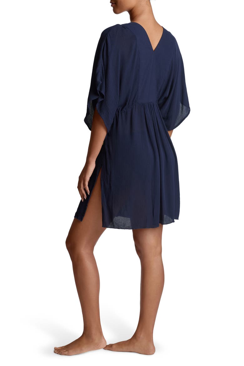 Crinkled Cover-Up Tunic, Alternate, color, DARK NAVY
