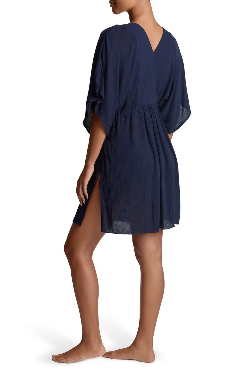 Lauren Ralph Lauren Crinkled Cover-Up Tunic, Alternate, color, Dark Navy
