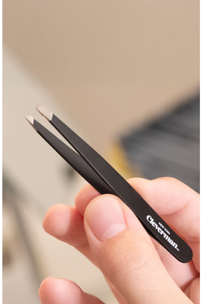 Precision Slant Tweezer, Expert Brow & Facial Hair Removal, Alternate, color, Black