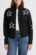 Bobeau Star Zip Cardigan