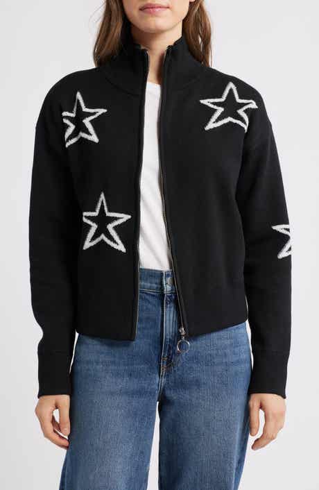 Bobeau Star Zip Cardigan