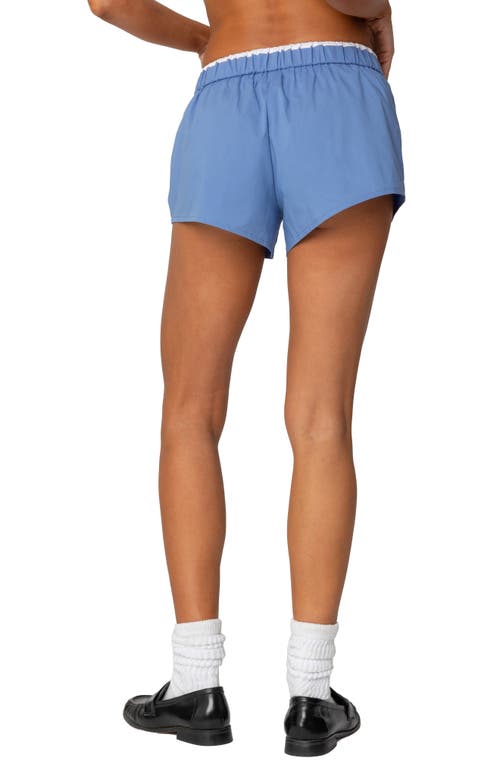 Edikted Danette Boxer Shorts In Blue