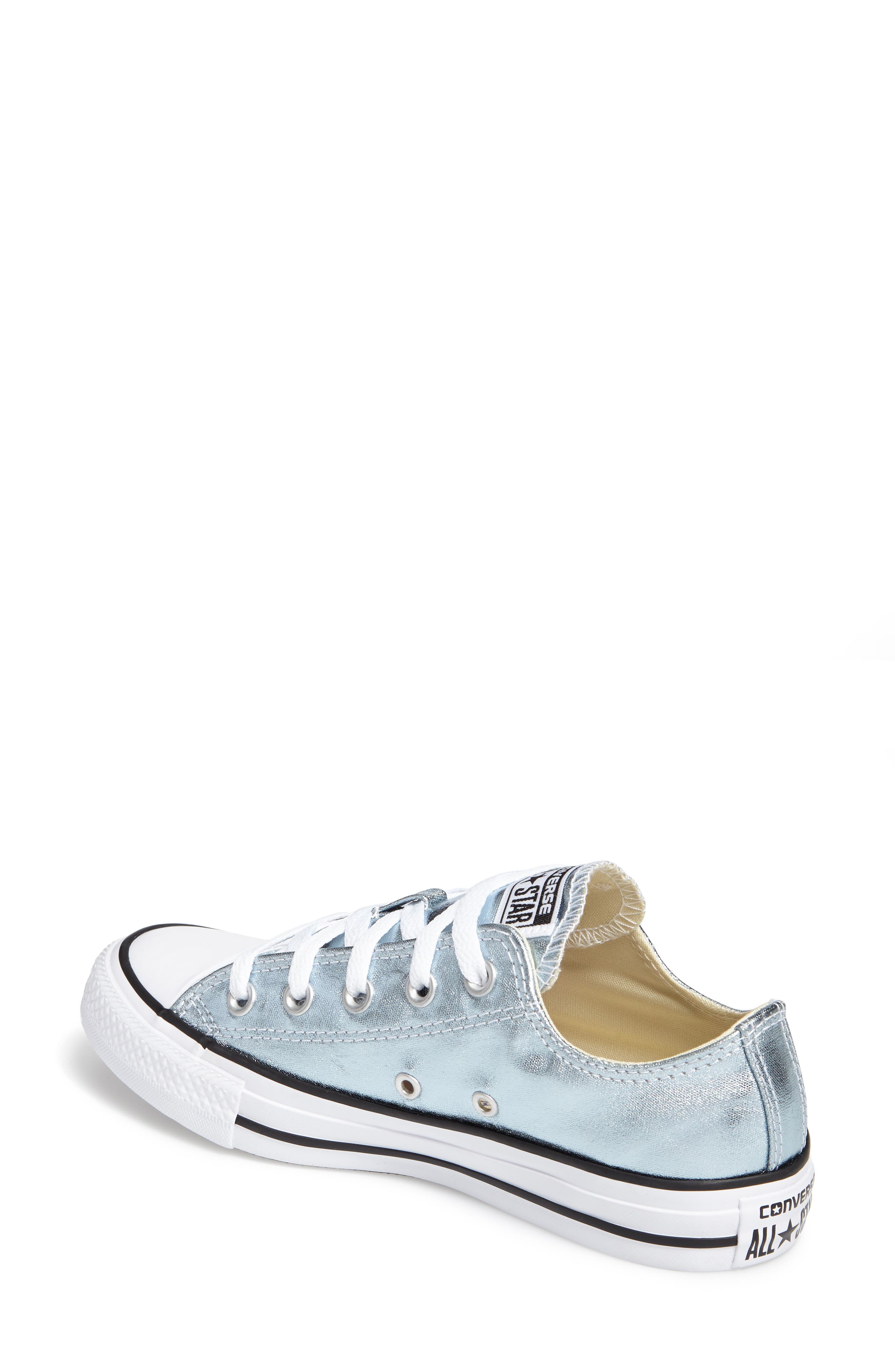 Chuck Taylor® All Star® 'Um - Ox' Metallic Sneaker, Alternate, color, METALLIC GLACIER/ WHITE