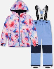 Deux par Deux Floral Jacket & Foot Strap Pants Two Piece Snowsuit