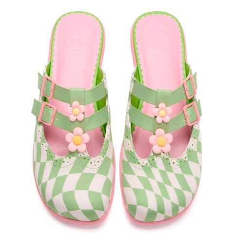 Shaken Squares Women's Mary Jane Clogs