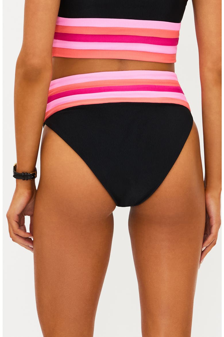 Millie Colorblock High Waist Bikini Bottoms, Alternate, color, RUBY COLORBLOCK