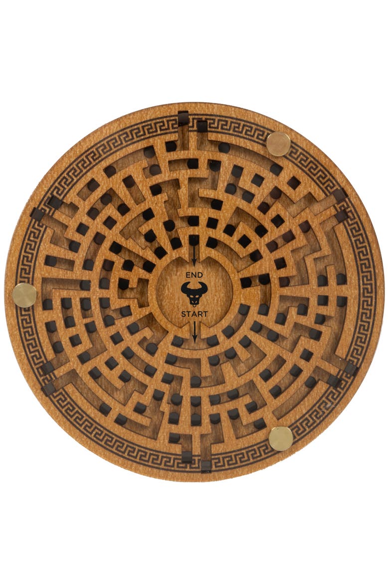 Theseus and The Minotaur 3D Wooden Brainteaser Puzzle, Alternate, color, Multicolored