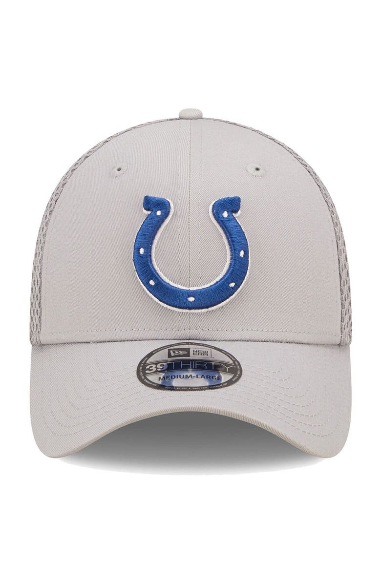 New Era Men's New Era Gray Indianapolis Colts Team Neo 39THIRTY Flex Hat, Alternate, color,