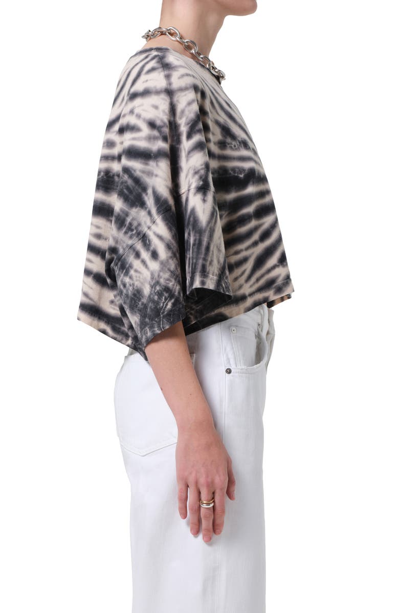 Citizens of Humanity Tie Dye Crop Cape Organic Cotton Top, Alternate, color, Spiral Tie Dye