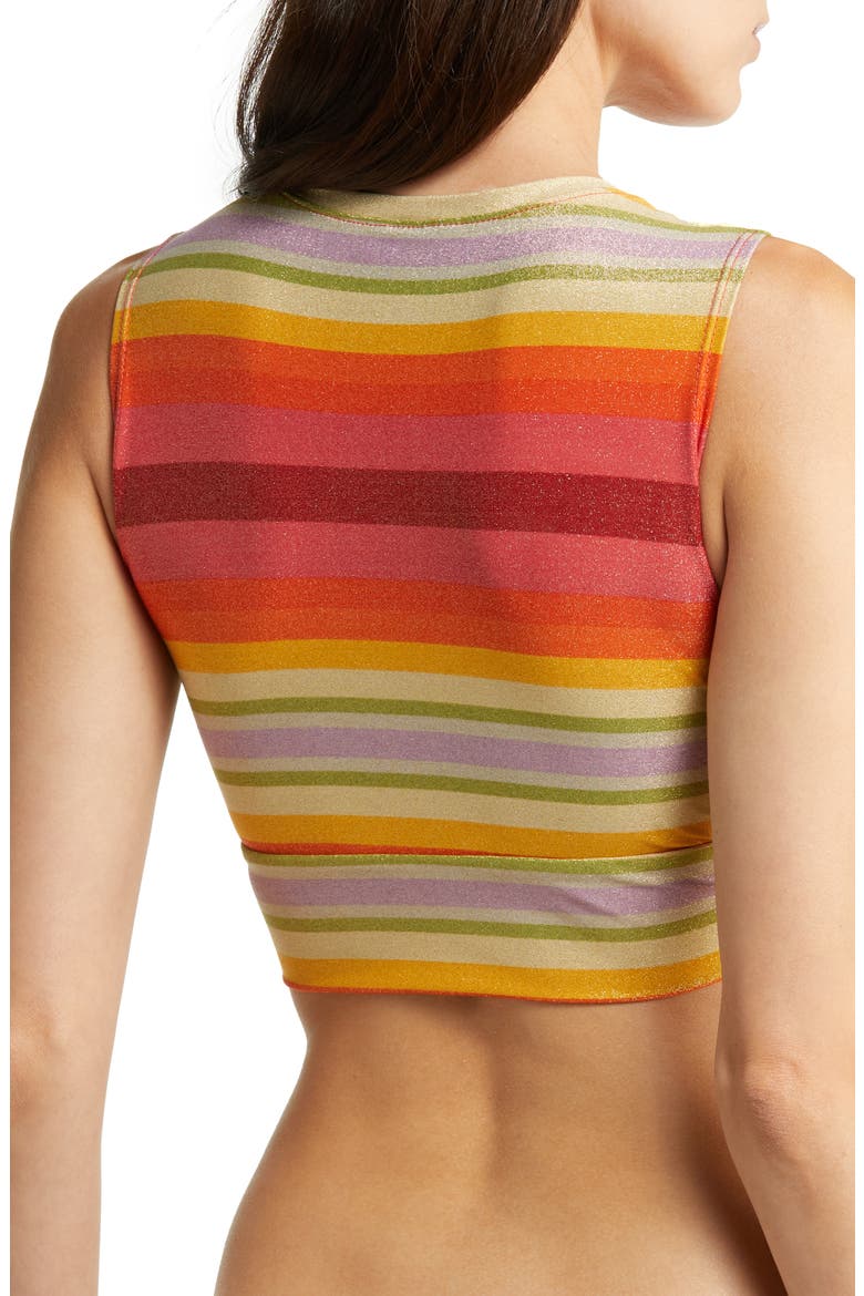 Greta Ruched Cutout Swim Top, Alternate, color, PERSIMMON MULTI