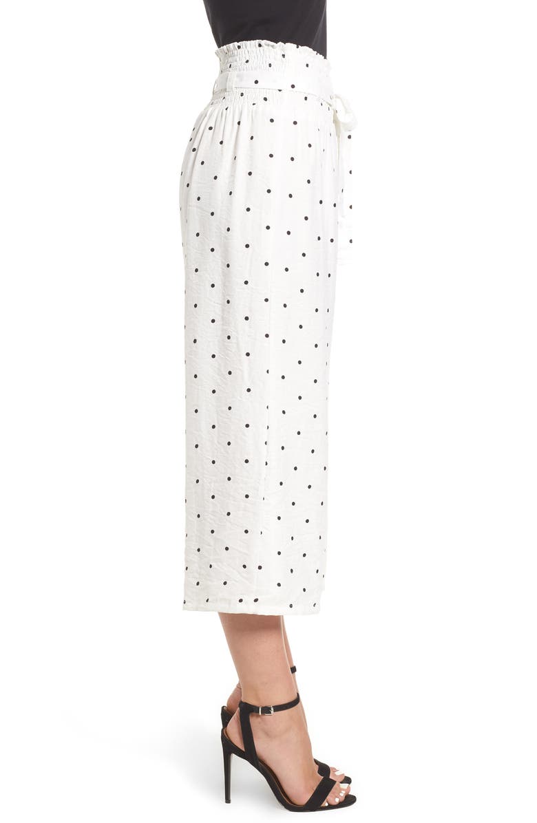 LOST INK Polka Dot Crop Trousers, Alternate, color, 