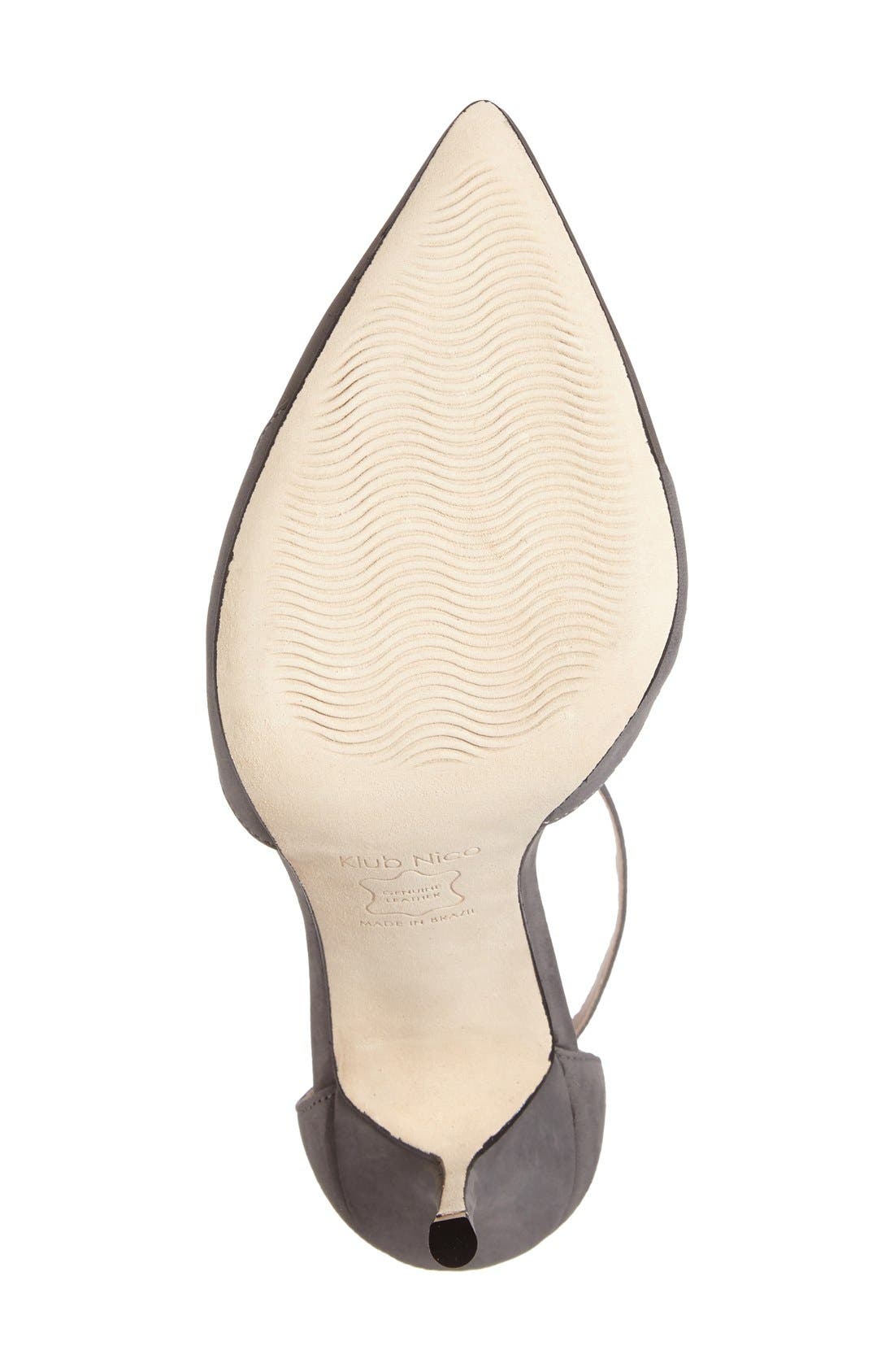 'Romea' Pointy Toe Pump, Alternate, color, CHARCOAL NUBUCK LEATHER