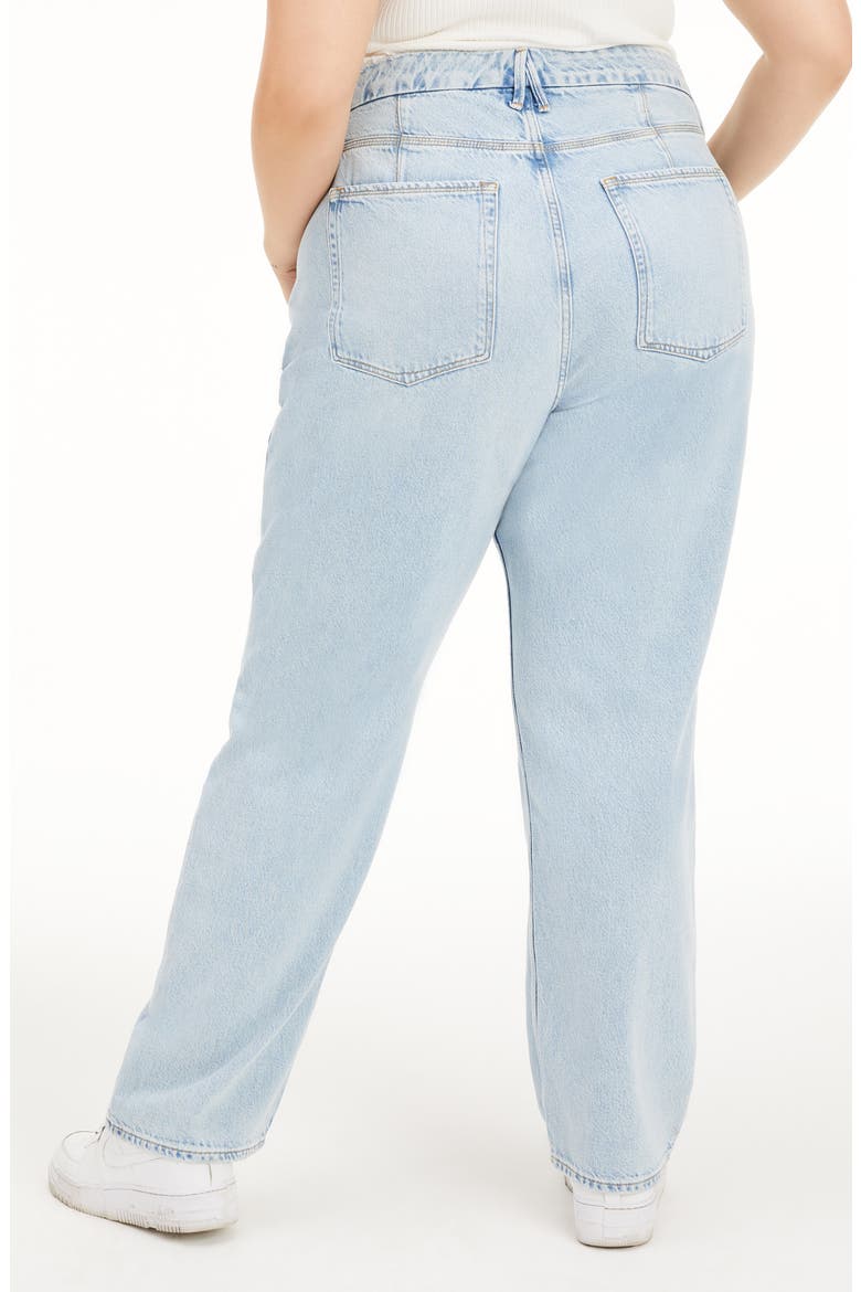 Good '90s Ripped Straight Leg Jeans, Alternate, color, BLUE542