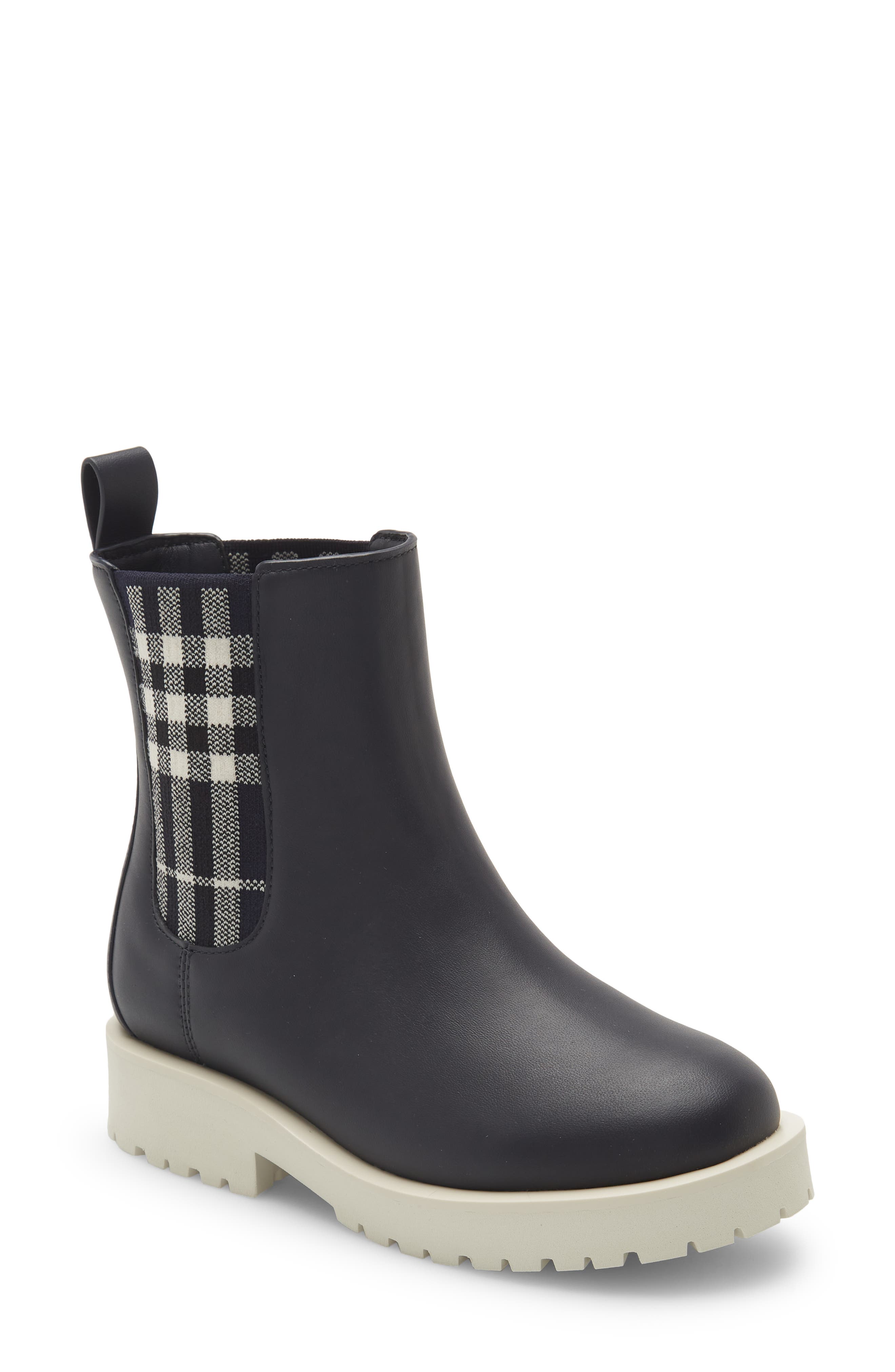 Burberry Kids' Dearington Check Chelsea Boot, Main, color, 