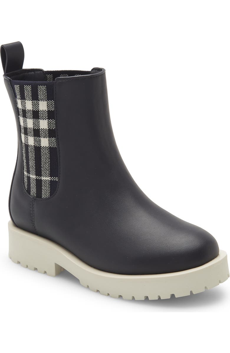 Burberry Kids' Dearington Check Chelsea Boot, Main, color,