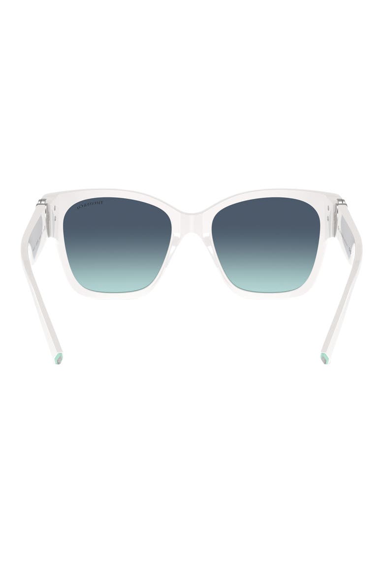 54mm Gradient Square Sunglasses, Alternate, color, WHITE