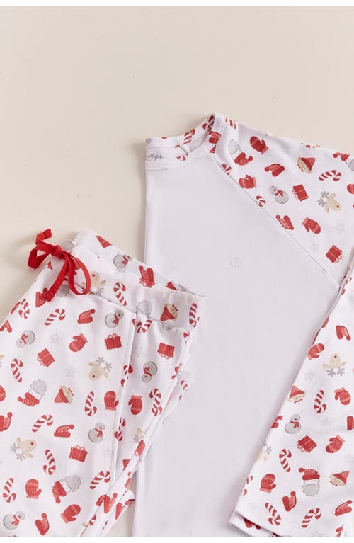 Babycottons Christmas Adult Long Pajamas For Adult In White