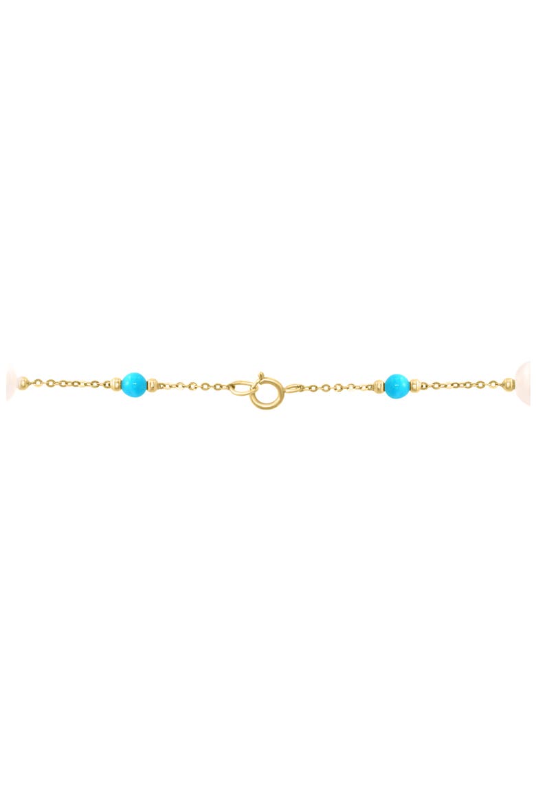 Turquoise & Freshwater Pearl Station Necklace, Alternate, color, MULTI