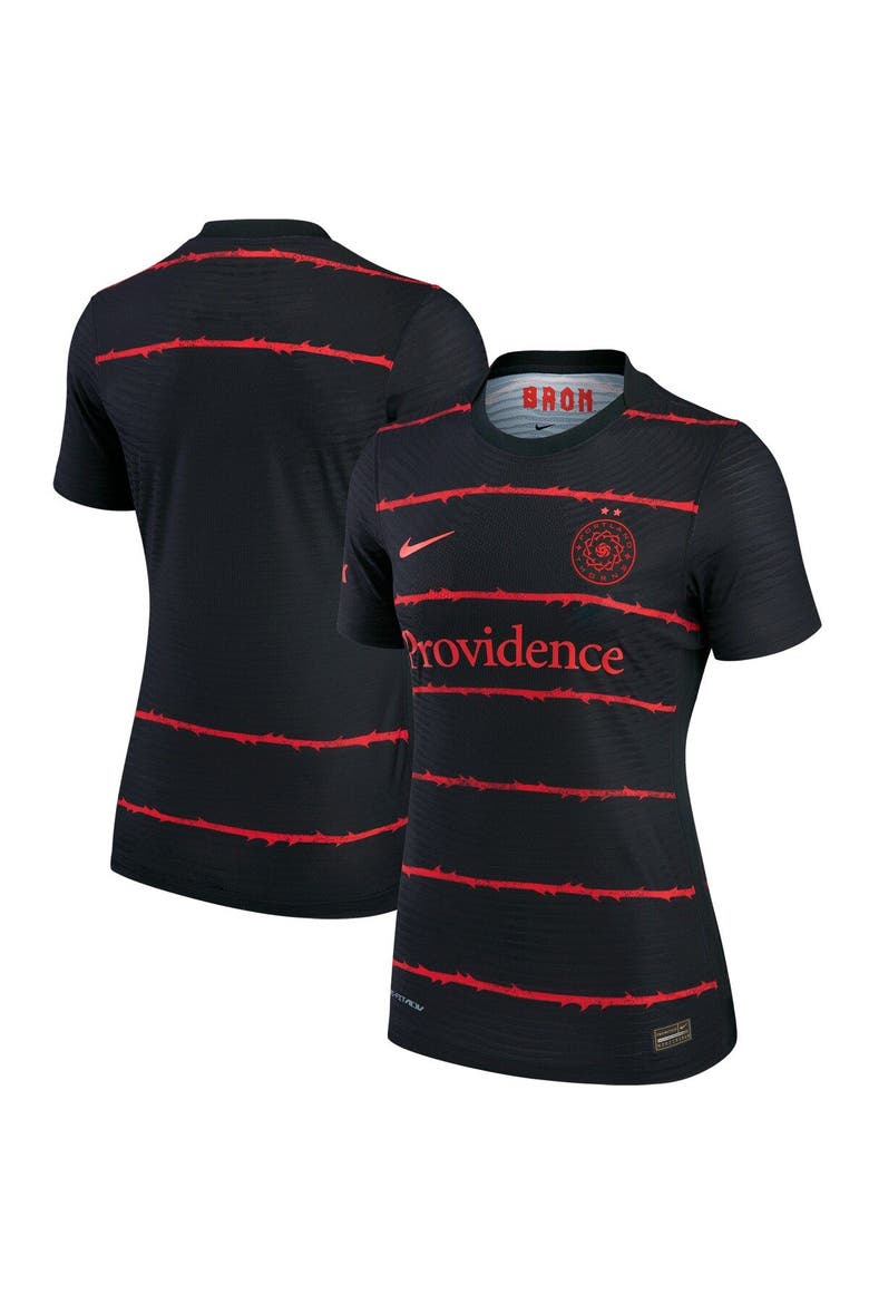 Women's Nike Black Portland Thorns FC 2021/22 Authentic Home Match Jersey, Main, color, Black