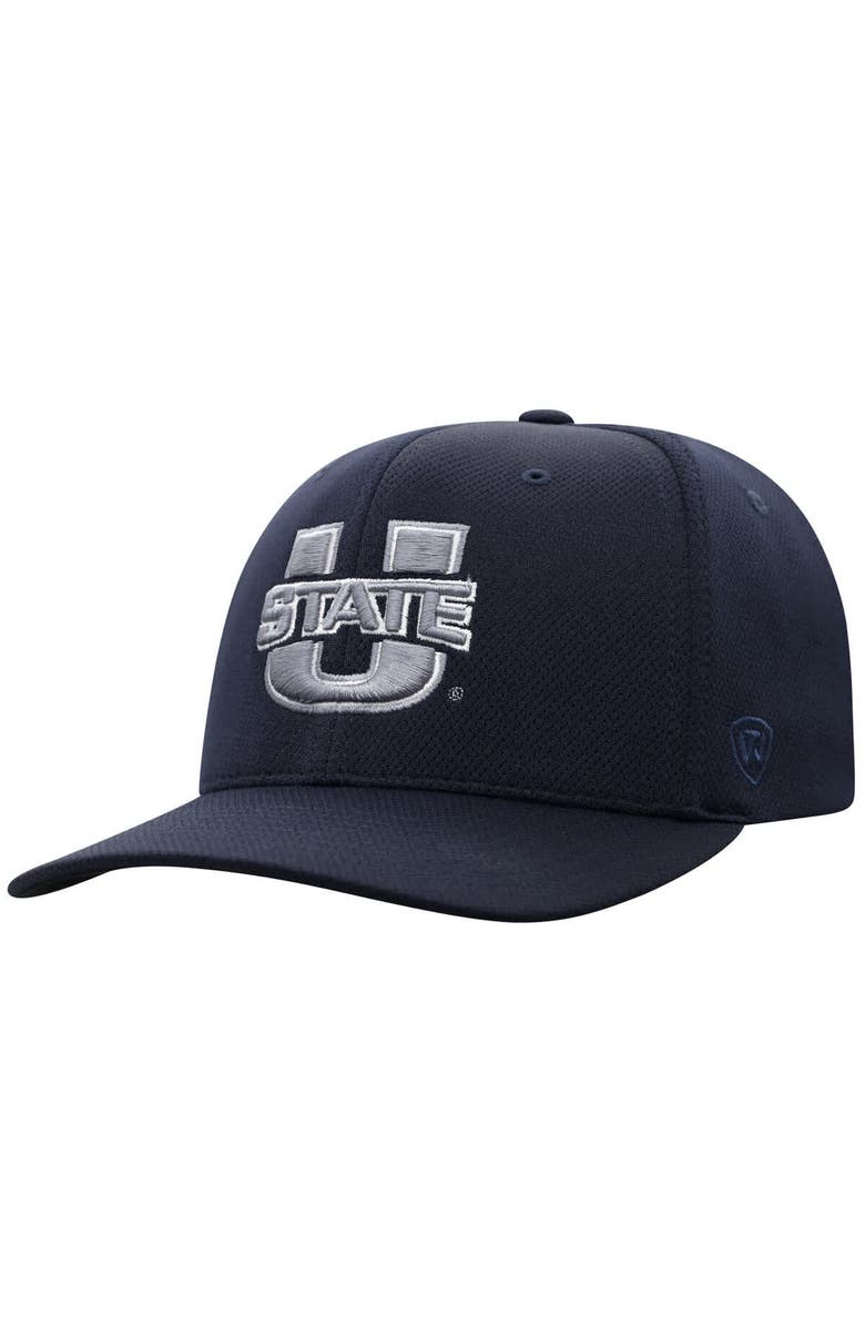 TOP OF THE WORLD Men's Top of the World True Navy Utah State Aggies Reflex Flex Hat, Alternate, color, True Navy