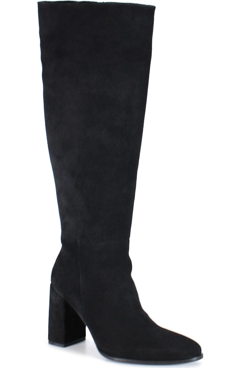 Diba True TEXT BACK Suede Stove Pipe Tall Boot, Main, color, Black