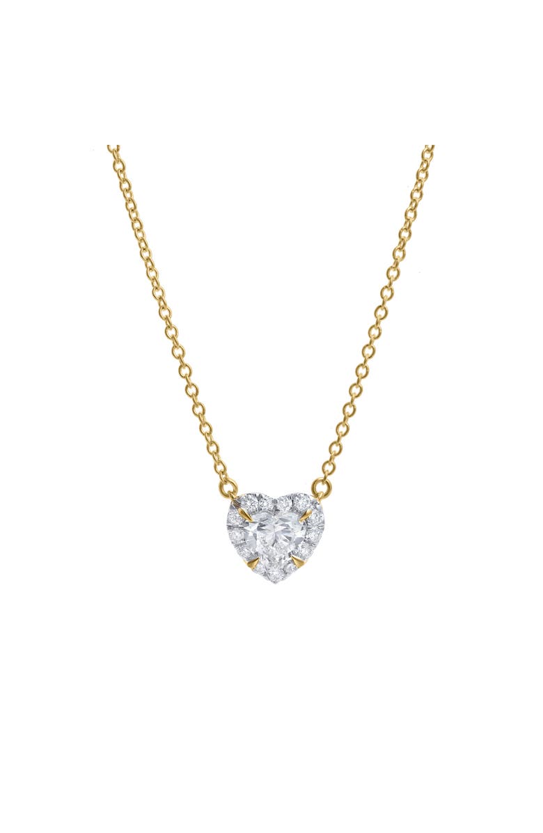 LuvMyJewelry Delara 14K Gold Lab Grown Diamond Heart Necklace - 0.55 ct, Main, color, 14K Yellow Gold