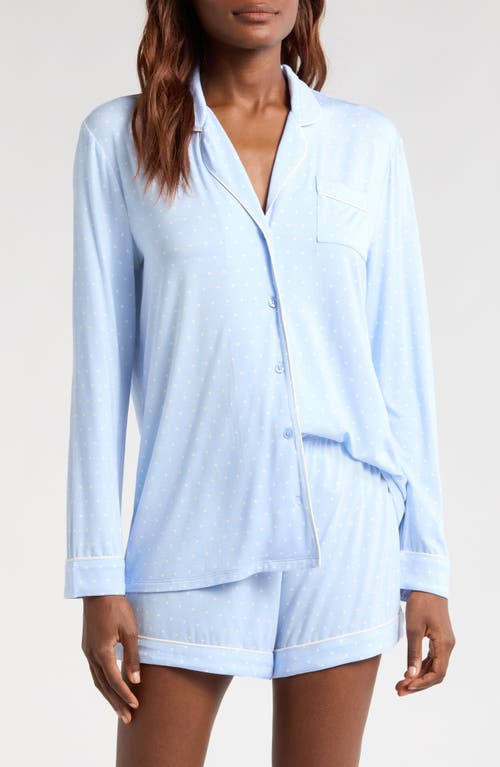 Nordstrom Moonlight Eco Long Sleeve Short Pajamas In Blue