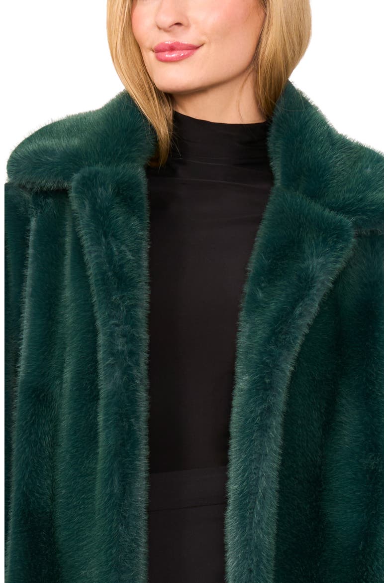 Faux Fur Coat, Alternate, color, RAIN FOREST