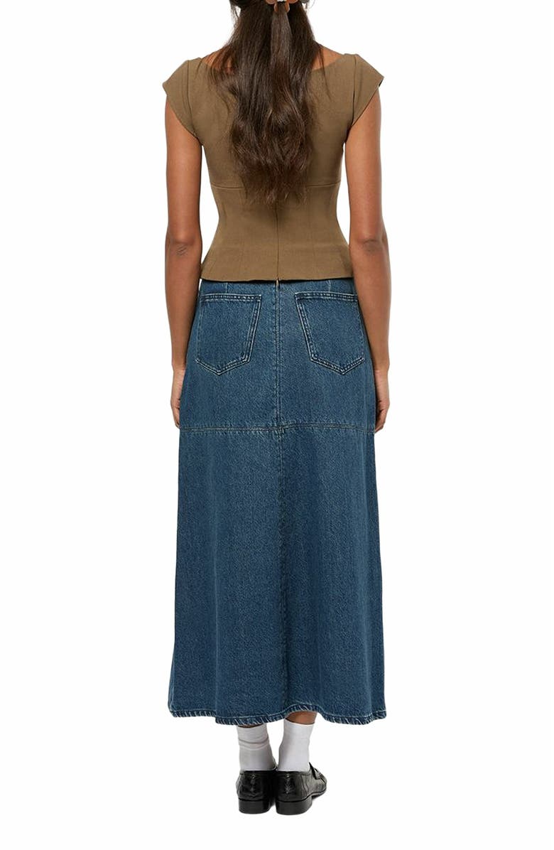 WeWoreWhat Denim Maxi Skirt, Alternate, color, 