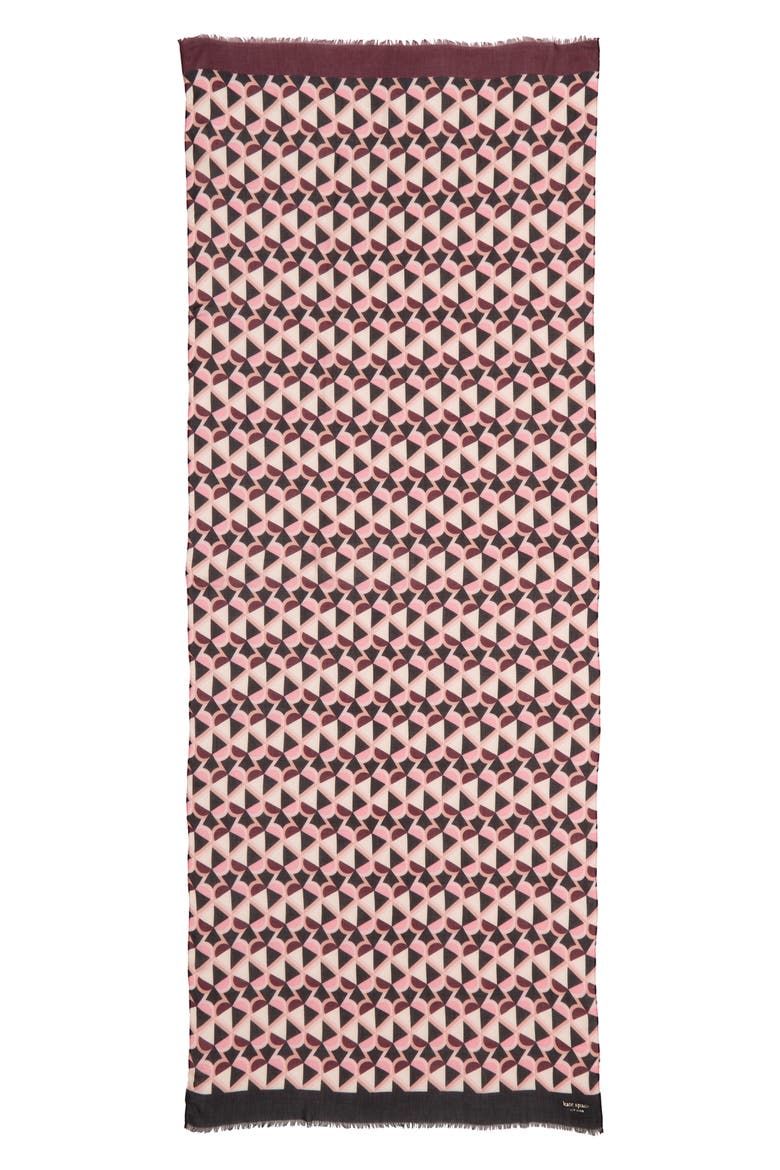 honeycomb oblong scarf, Alternate, color, NEUTRAL