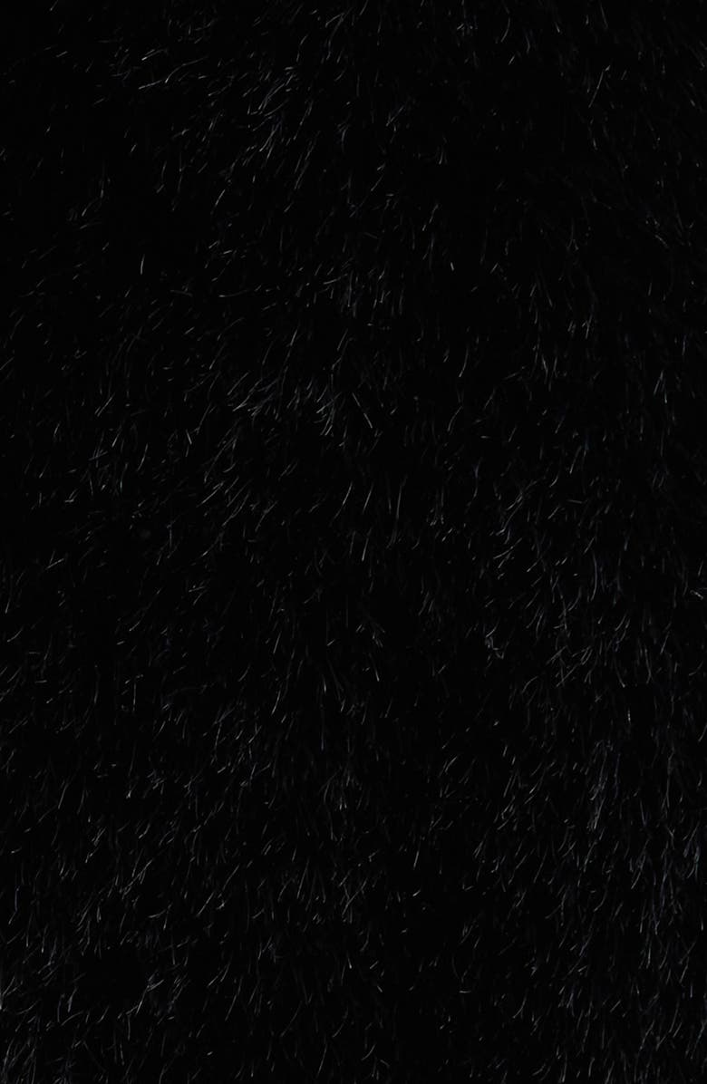 Via Spiga Faux Fur Hooded Jacket, Alternate, color, Black