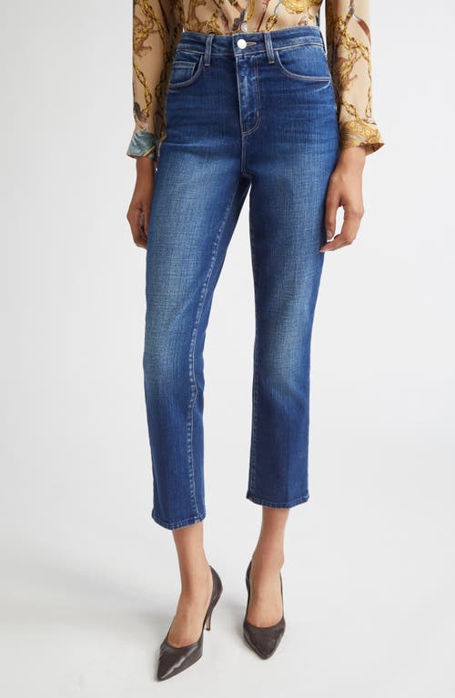 L'agence Celestia Slim Fit Crop Jeans In Blue