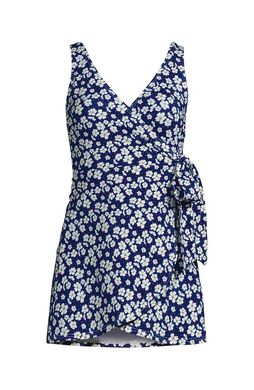 LANDS' END LANDS' END SIDE TIE MINI SWIM DRESS SWIMSUIT